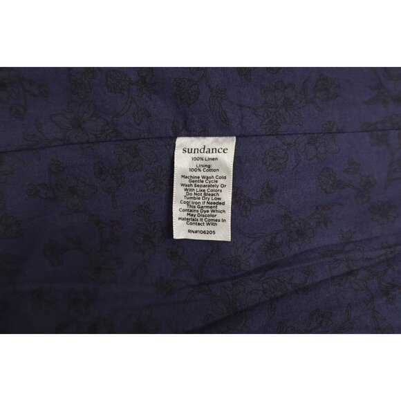 Sundance Women's Iris Solid Linen Single Button Blazer Dark Night Sz S - Picture 8 of 10